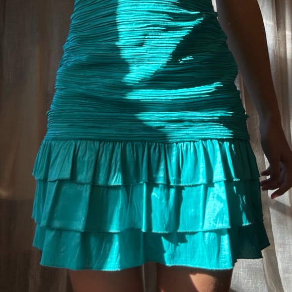 Turquoise strapless dress - Picture 3 of 4